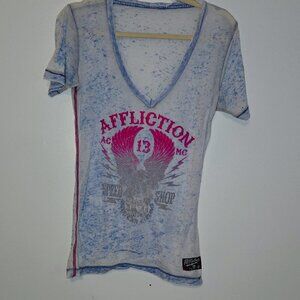 Affliction Speed Shop V Neck T Shirt